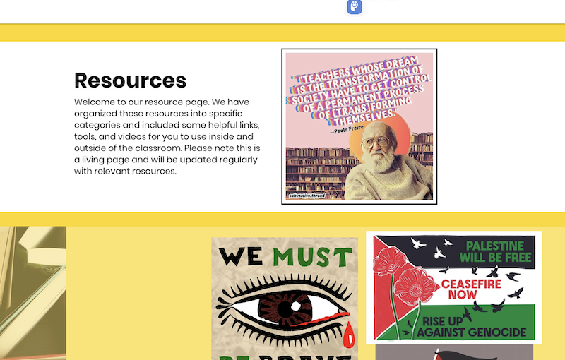 image - A screenshot of the Anti-Oppression Educators Collective’s resources page. The AOEC is a provincial specialist association of the BC Teachers’ Federation